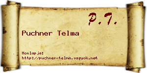 Puchner Telma névjegykártya